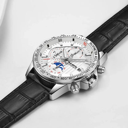 Relógios masculinos relógio de quartzo multifuncional cronógrafo relógios masculino à prova dwaterproof água ponteiro luminoso relógios reloj hombre