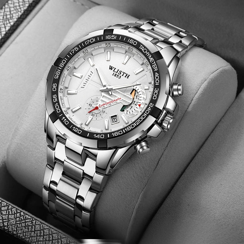 Relógio Masculino Simples e Elegante, Original, Quartz para Negócios ﻿   Relógios de pulso à prova d'água, luminosos, com data e dia da semana, relógio esportivo masculino.