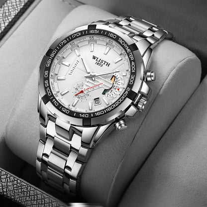 Relógio Masculino Simples e Elegante, Original, Quartz para Negócios ﻿   Relógios de pulso à prova d'água, luminosos, com data e dia da semana, relógio esportivo masculino.