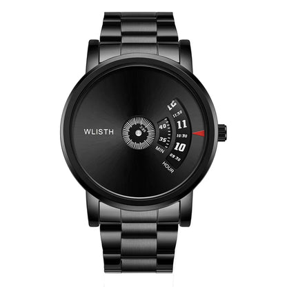 Relógio masculino da marca suíça WLISTH personalizado relógio de pulso com pulseira de aço à prova d'água e elegante