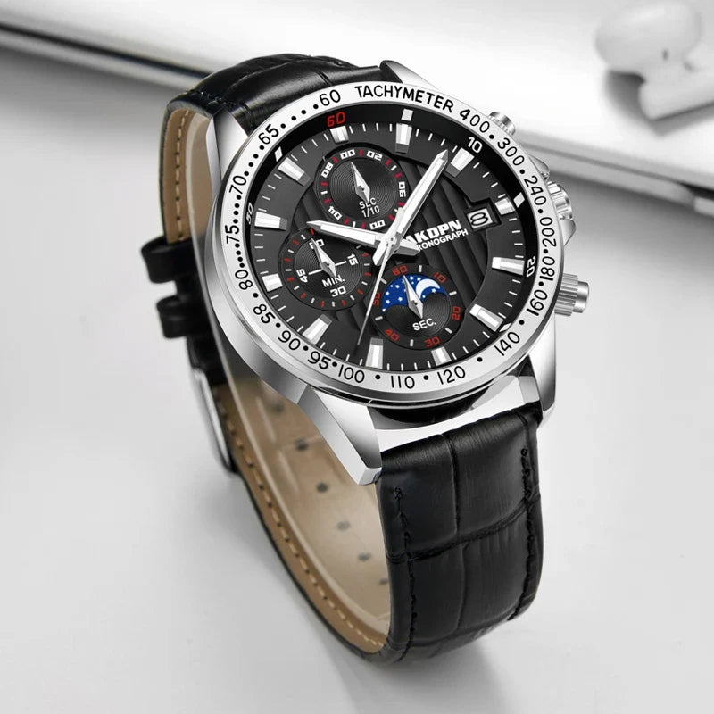 Relógios masculinos relógio de quartzo multifuncional cronógrafo relógios masculino à prova dwaterproof água ponteiro luminoso relógios reloj hombre