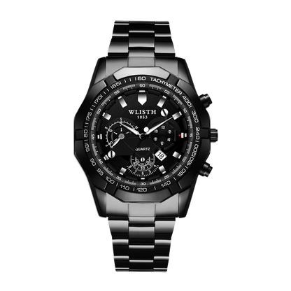Relógio Masculino Original Esportivo Quartz com Calendário Pulseira de Aço à Prova d'Água Luminosa Multifuncional Relógio Quartz Reloj Hombre