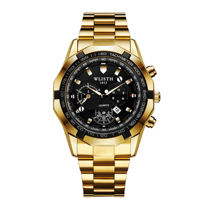 Relógio Masculino Original Esportivo Quartz com Calendário Pulseira de Aço à Prova d'Água Luminosa Multifuncional Relógio Quartz Reloj Hombre
