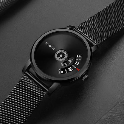 Relógio masculino da marca suíça WLISTH personalizado relógio de pulso com pulseira de aço à prova d'água e elegante