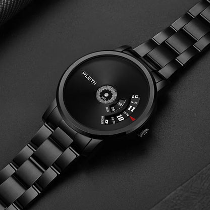 Relógio masculino da marca suíça WLISTH personalizado relógio de pulso com pulseira de aço à prova d'água e elegante