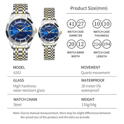Relógios de negócios para homem, relógio original de luxo com pulseira de aço inoxidável, relógio de pulso masculino com calendário, data, luminoso, casual, relo