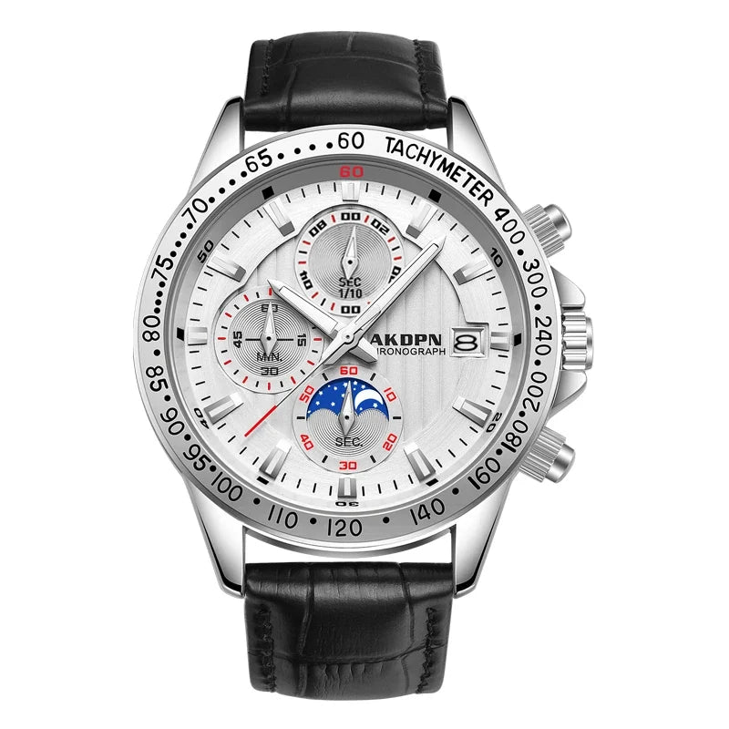 Relógios masculinos relógio de quartzo multifuncional cronógrafo relógios masculino à prova dwaterproof água ponteiro luminoso relógios reloj hombre