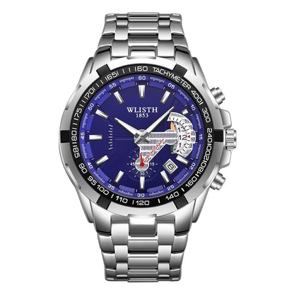 Relógio Masculino Simples e Elegante, Original, Quartz para Negócios ﻿   Relógios de pulso à prova d'água, luminosos, com data e dia da semana, relógio esportivo masculino.